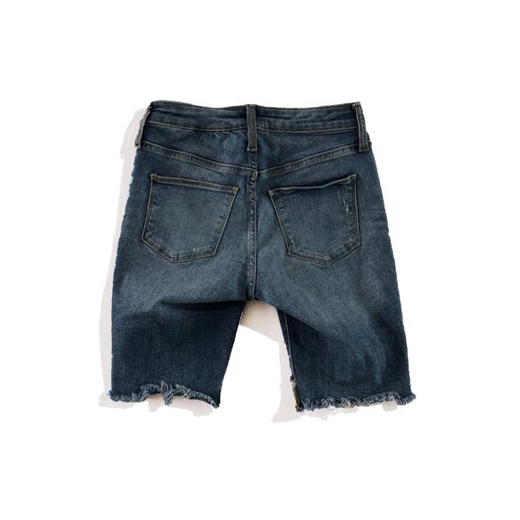 Universal Thread Womens Sz 00/24R Blue High Rise Bermuda Distressed Denim Shorts - Picture 8 of 8